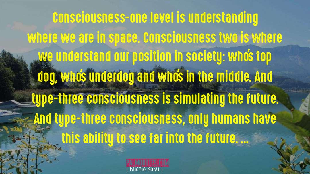 Michio Kaku Quotes: Consciousness-one level is understanding where