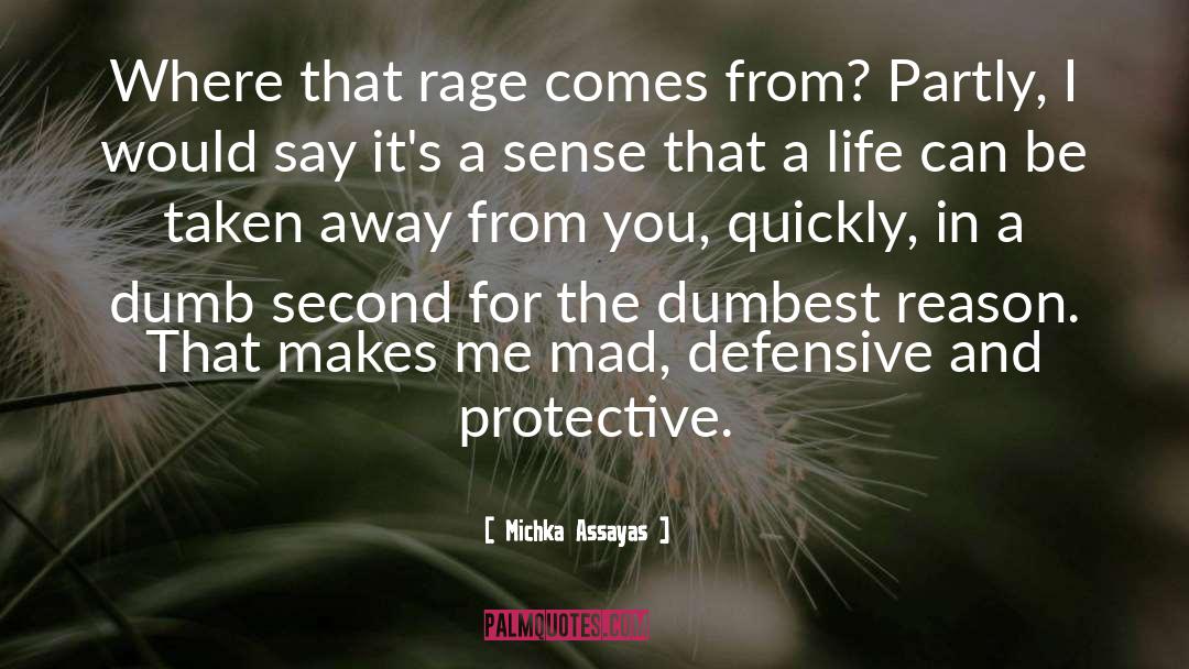 Michka Assayas Quotes: Where that rage comes from?