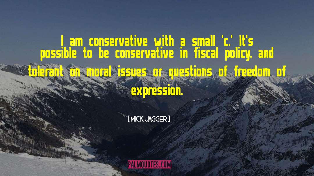 Mick Jagger Quotes: I am conservative with a