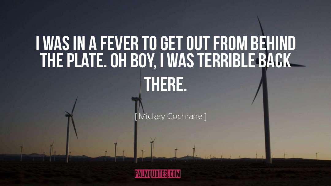 Mickey Cochrane Quotes: I was in a fever