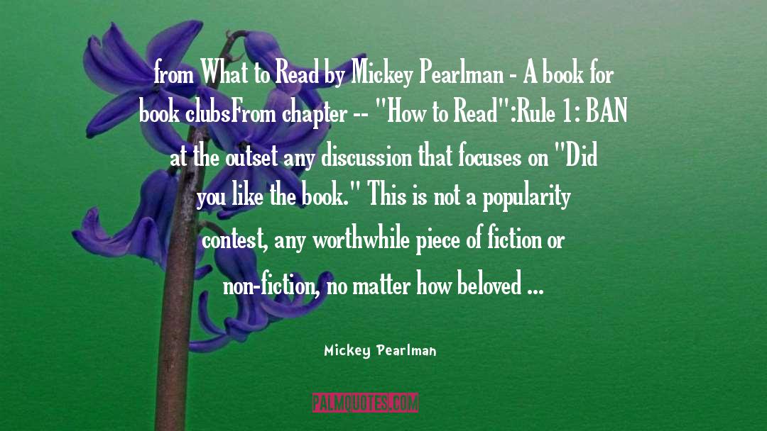 Mickey Pearlman Quotes: from What to Read by