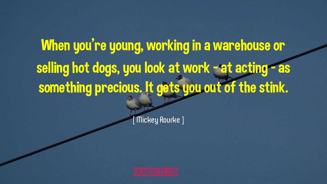 Mickey Rourke Quotes: When you're young, working in