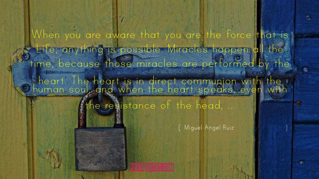 Miguel Angel Ruiz Quotes: When you are aware that