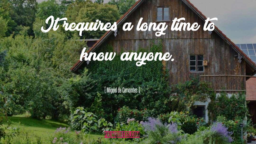 Miguel De Cervantes Quotes: It requires a long time