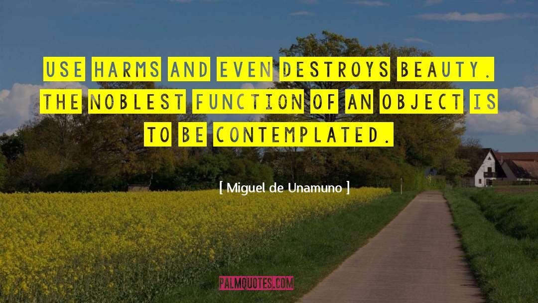 Miguel De Unamuno Quotes: Use harms and even destroys