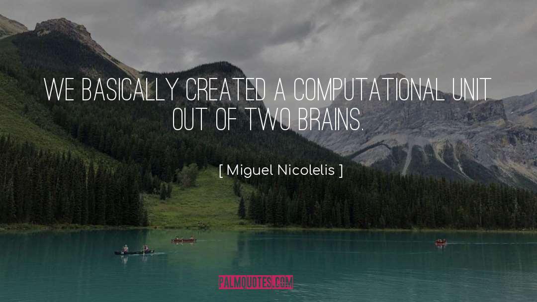 Miguel Nicolelis Quotes: We basically created a computational