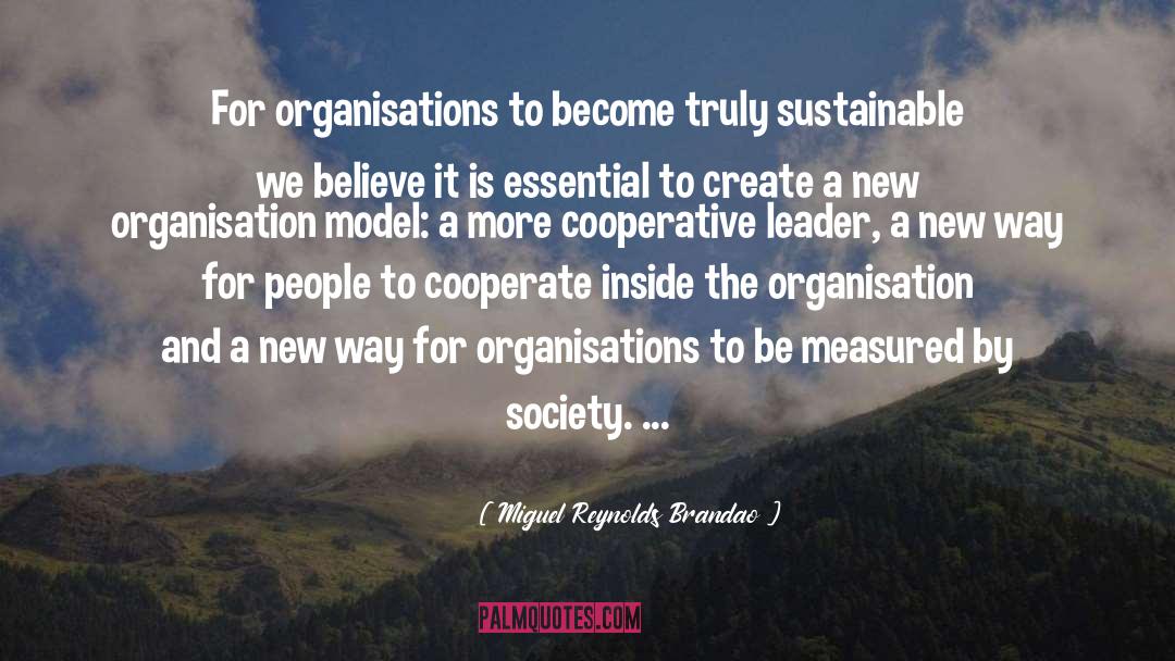 Miguel Reynolds Brandao Quotes: For organisations to become truly