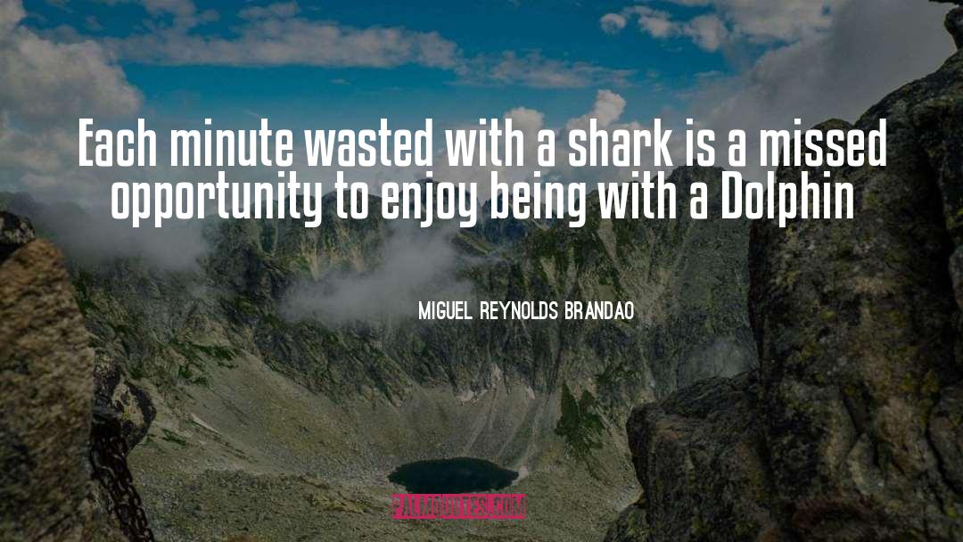 Miguel Reynolds Brandao Quotes: Each minute wasted with a