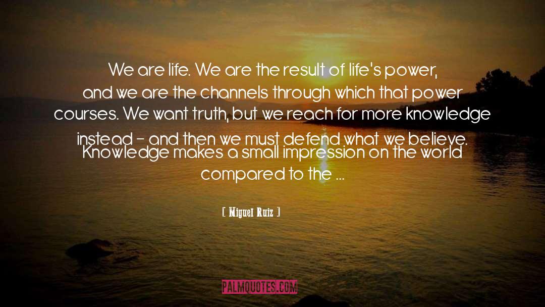 Miguel Ruiz Quotes: We are life. We are