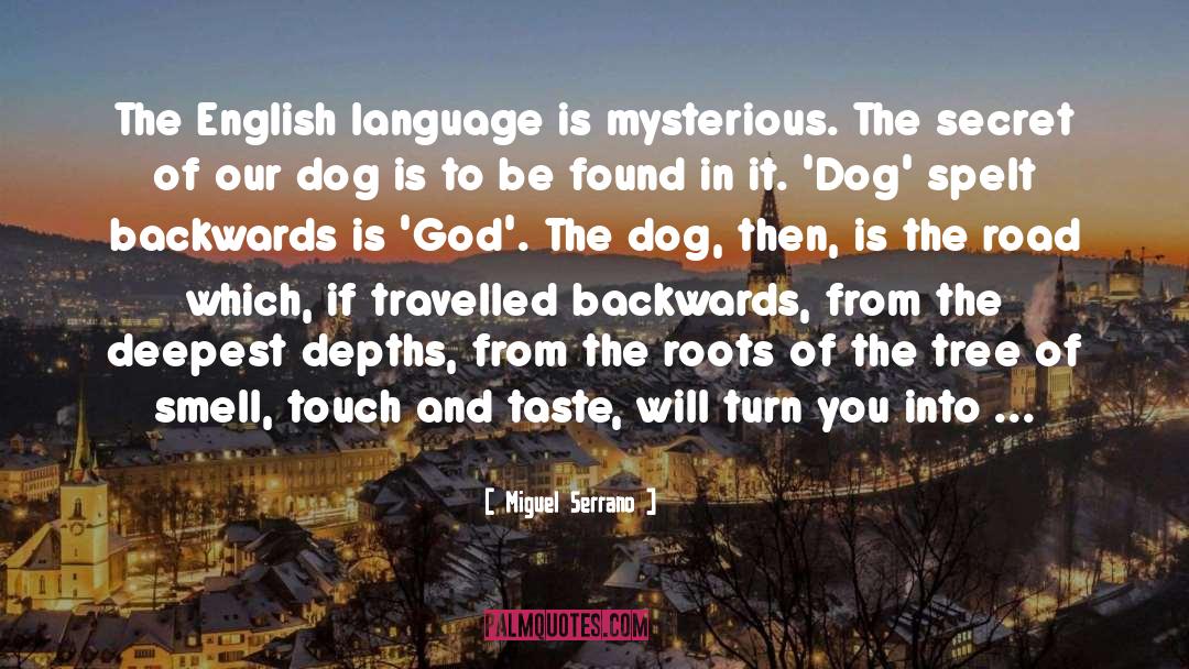 Miguel Serrano Quotes: The English language is mysterious.
