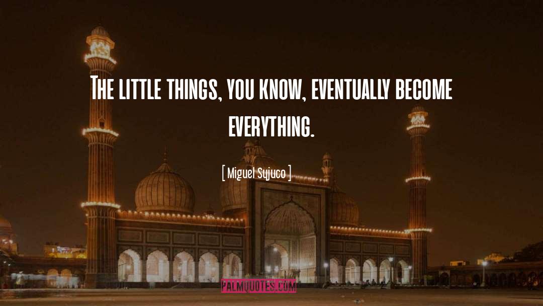 Miguel Syjuco Quotes: The little things, you know,