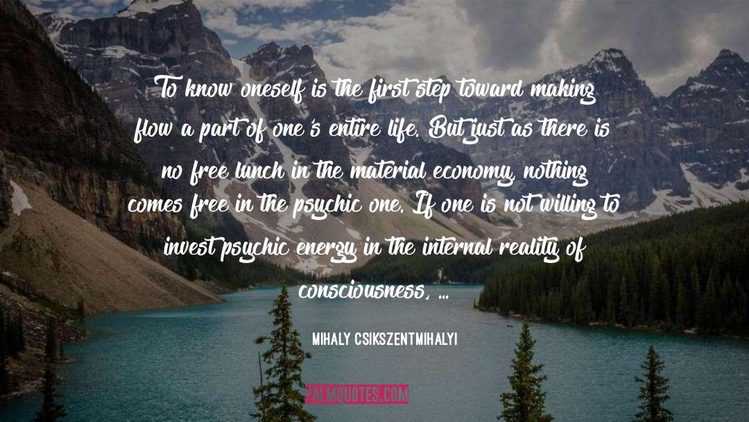 Mihaly Csikszentmihalyi Quotes: To know oneself is the