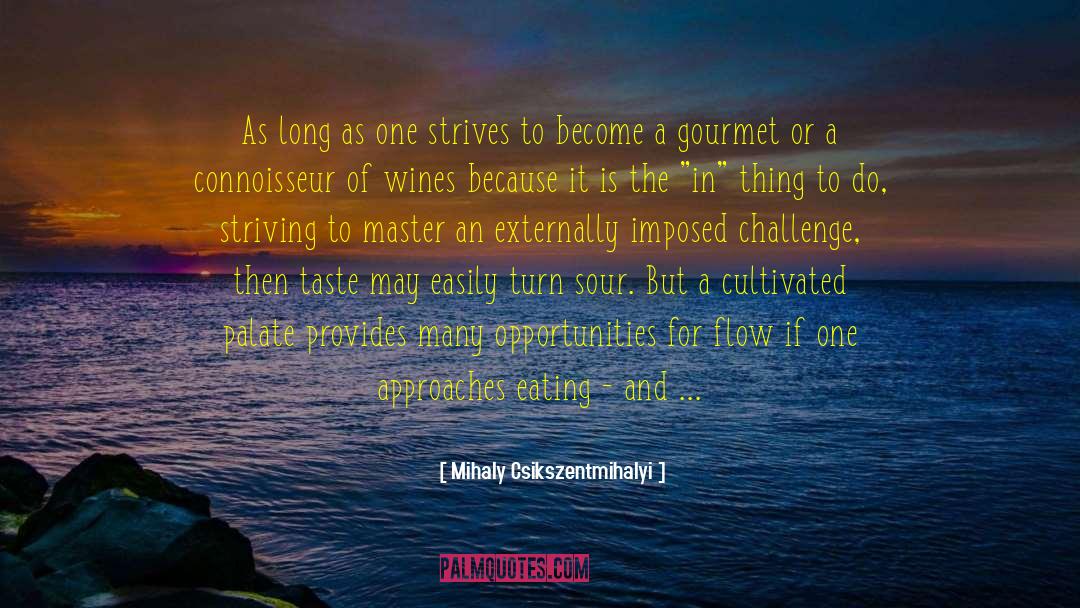 Mihaly Csikszentmihalyi Quotes: As long as one strives