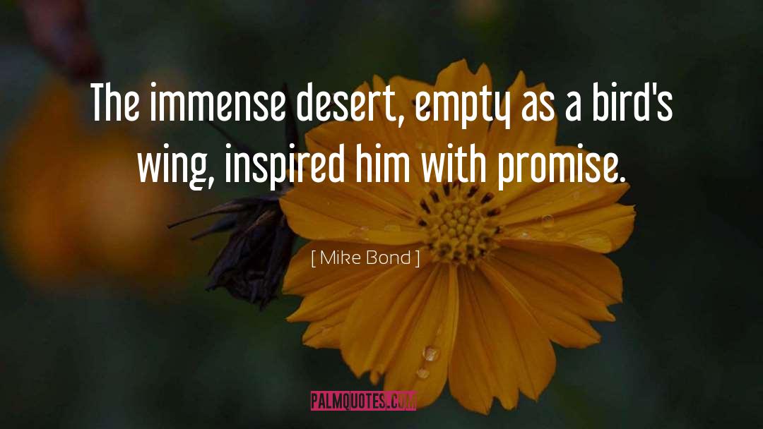 Mike Bond Quotes: The immense desert, empty as