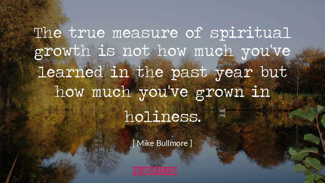 Mike Bullmore Quotes: The true measure of spiritual