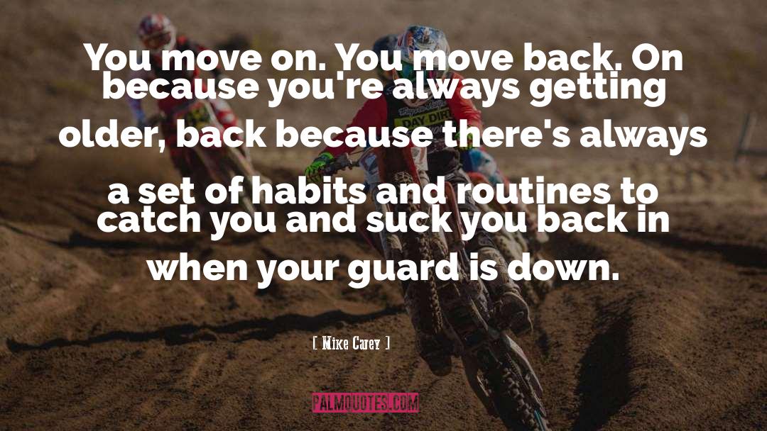 Mike Carey Quotes: You move on. You move