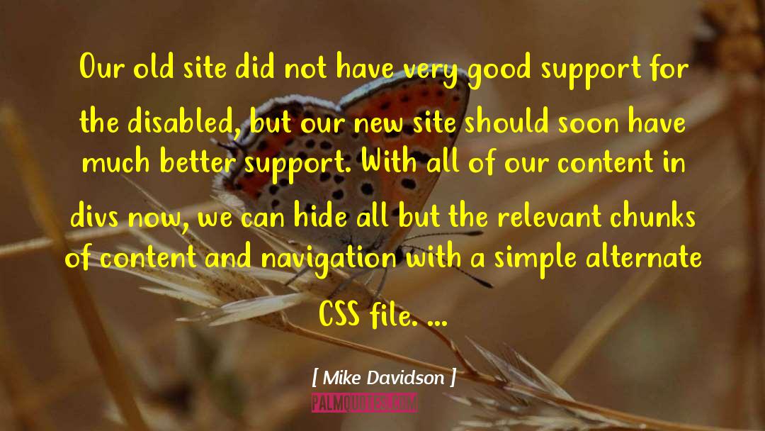 Mike Davidson Quotes: Our old site did not