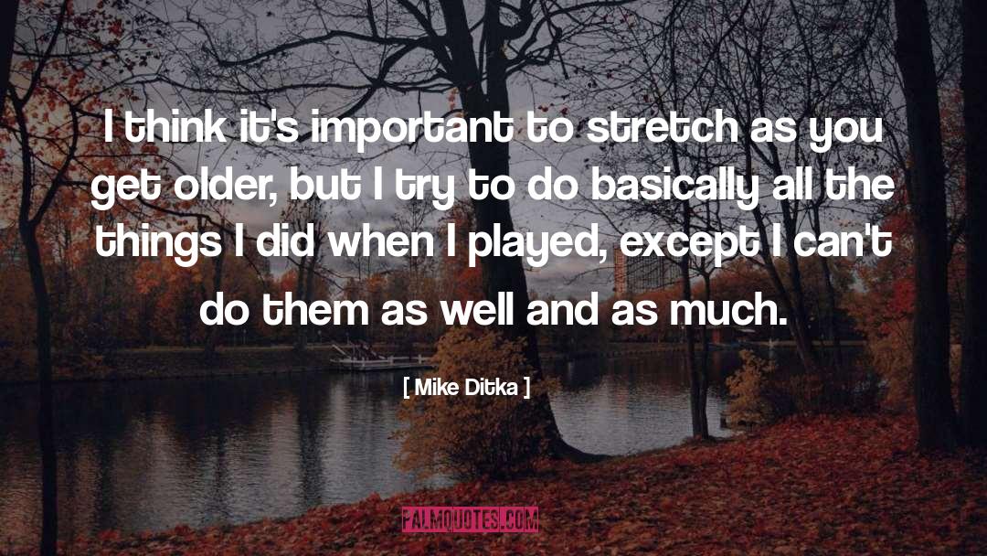 Mike Ditka Quotes: I think it's important to