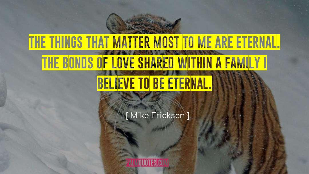 Mike Ericksen Quotes: The things that matter most