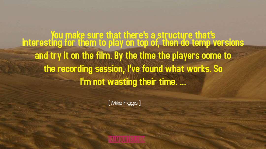 Mike Figgis Quotes: You make sure that there's
