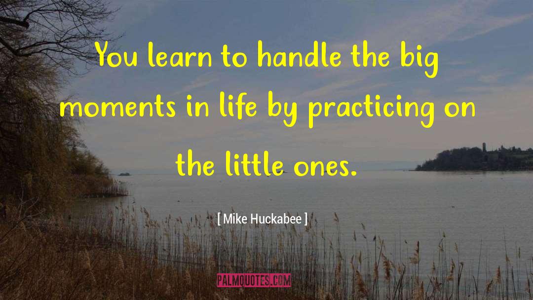 Mike Huckabee Quotes: You learn to handle the