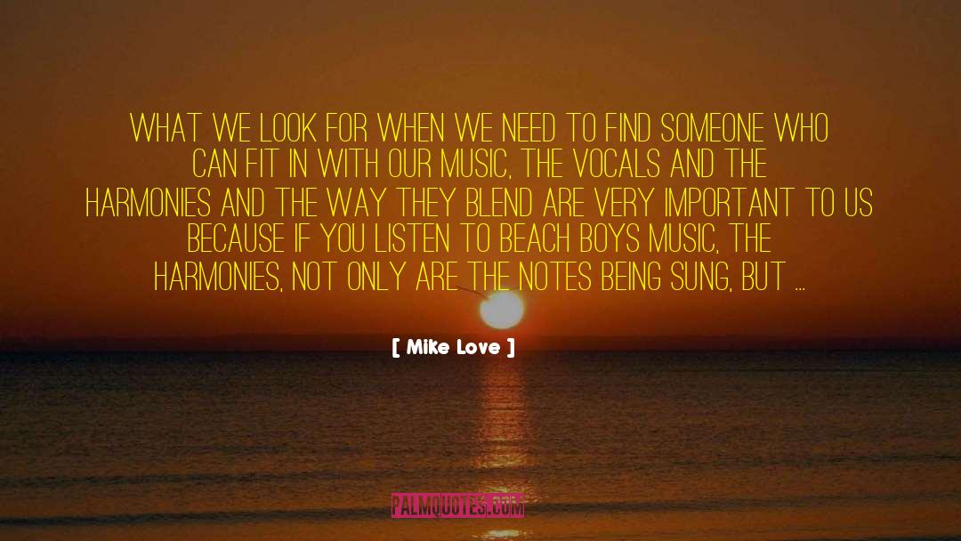 Mike Love Quotes: What we look for when