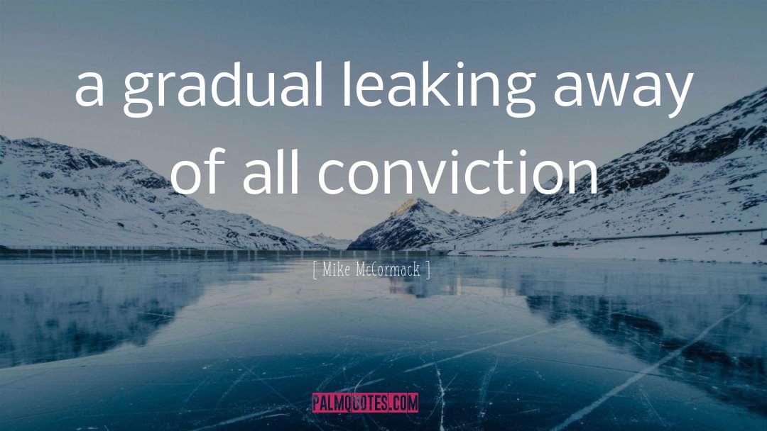 Mike McCormack Quotes: a gradual leaking away of