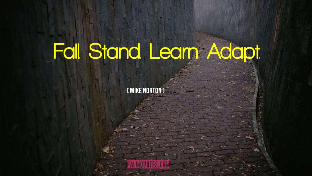 Mike Norton Quotes: Fall. Stand. Learn. Adapt.