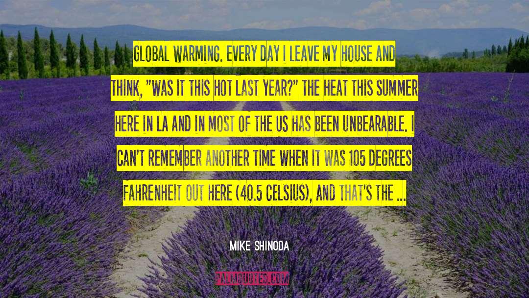 Mike Shinoda Quotes: Global warming. every day i