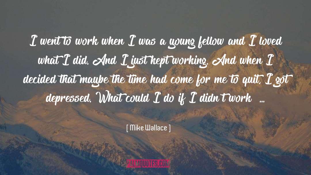 Mike Wallace Quotes: I went to work when