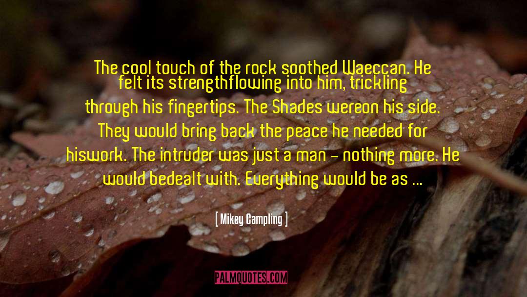 Mikey Campling Quotes: The cool touch of the