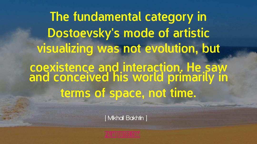 Mikhail Bakhtin Quotes: The fundamental category in Dostoevsky's