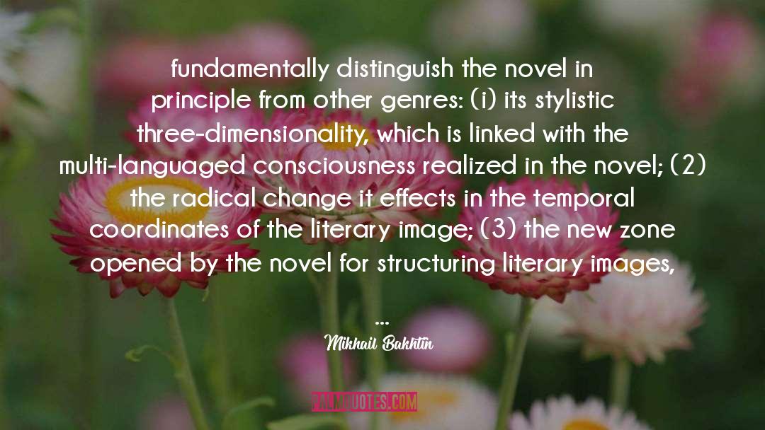 Mikhail Bakhtin Quotes: fundamentally distinguish the novel in