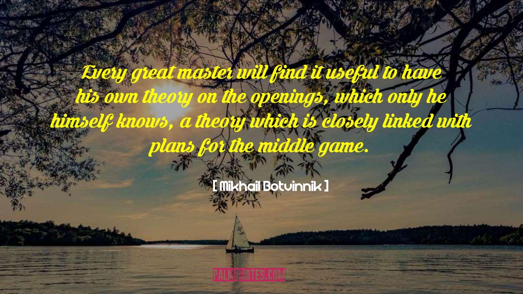 Mikhail Botvinnik Quotes: Every great master will find