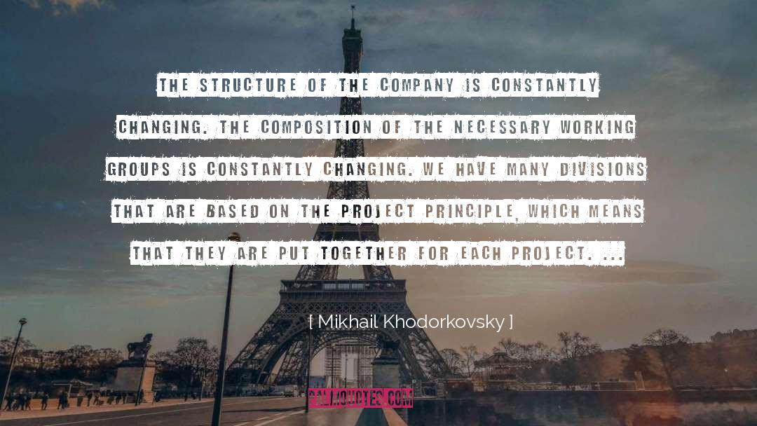 Mikhail Khodorkovsky Quotes: The structure of the company