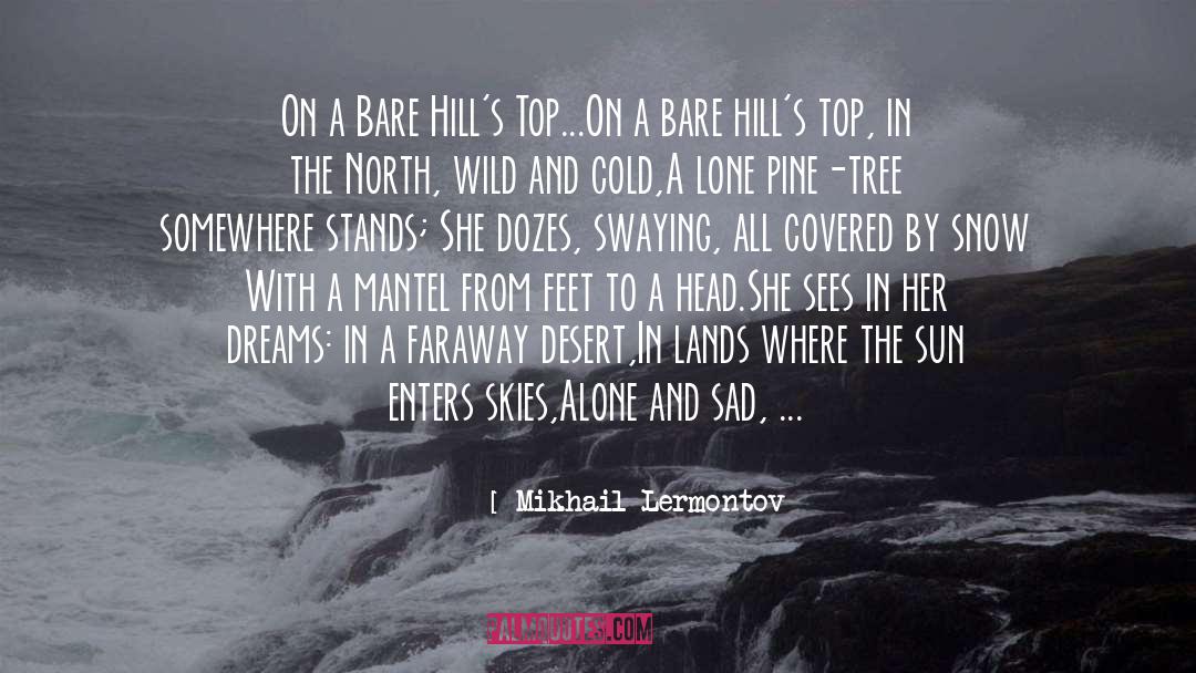 Mikhail Lermontov Quotes: On a Bare Hill's Top...<br