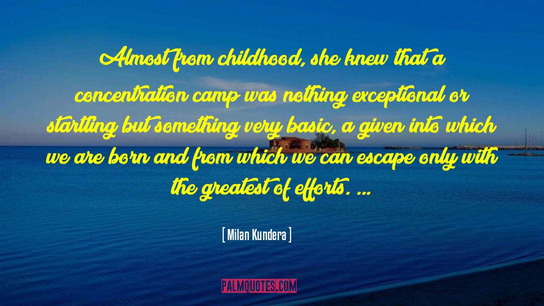 Milan Kundera Quotes: Almost from childhood, she knew