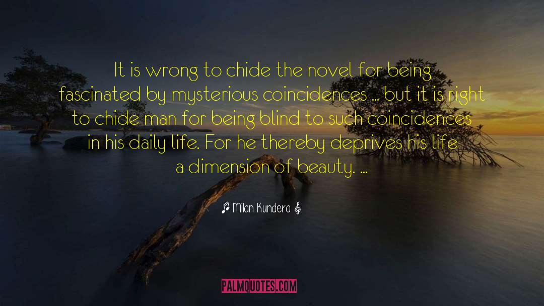 Milan Kundera Quotes: It is wrong to chide