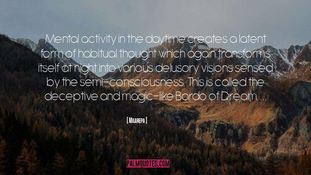 Milarepa Quotes: Mental activity in the daytime