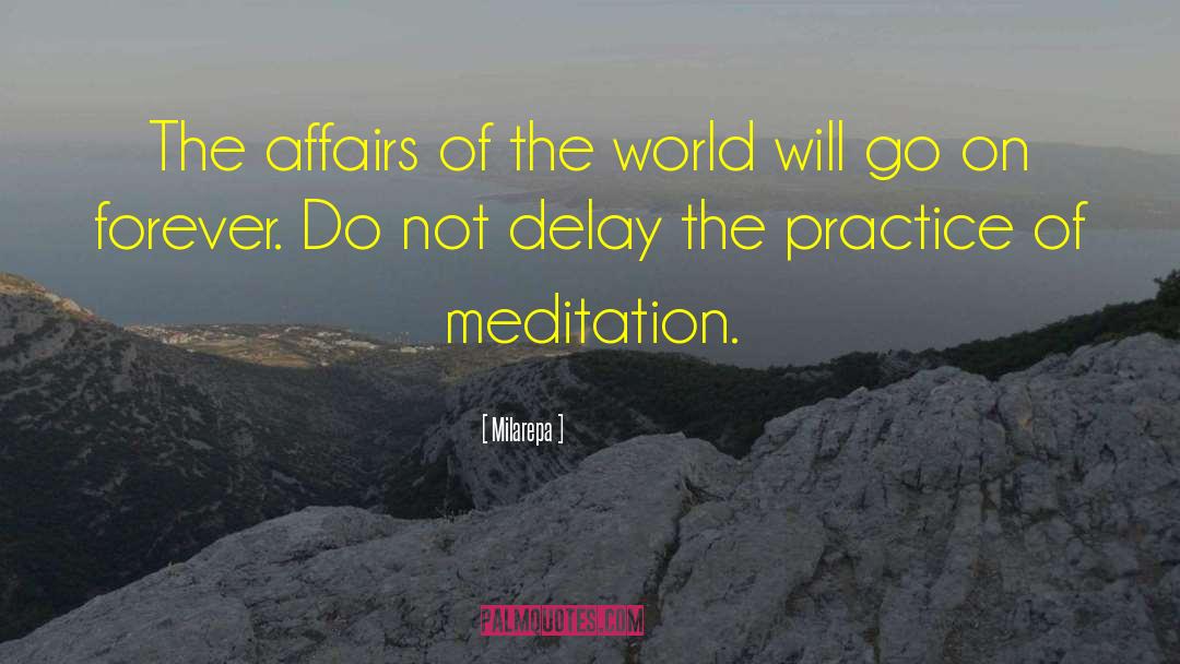Milarepa Quotes: The affairs of the world