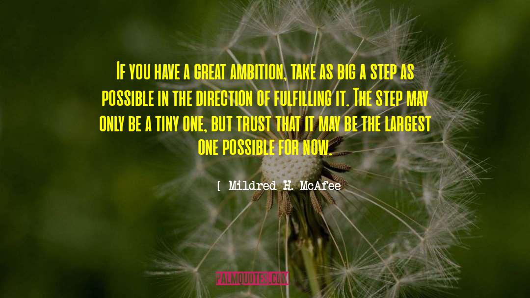 Mildred H. McAfee Quotes: If you have a great