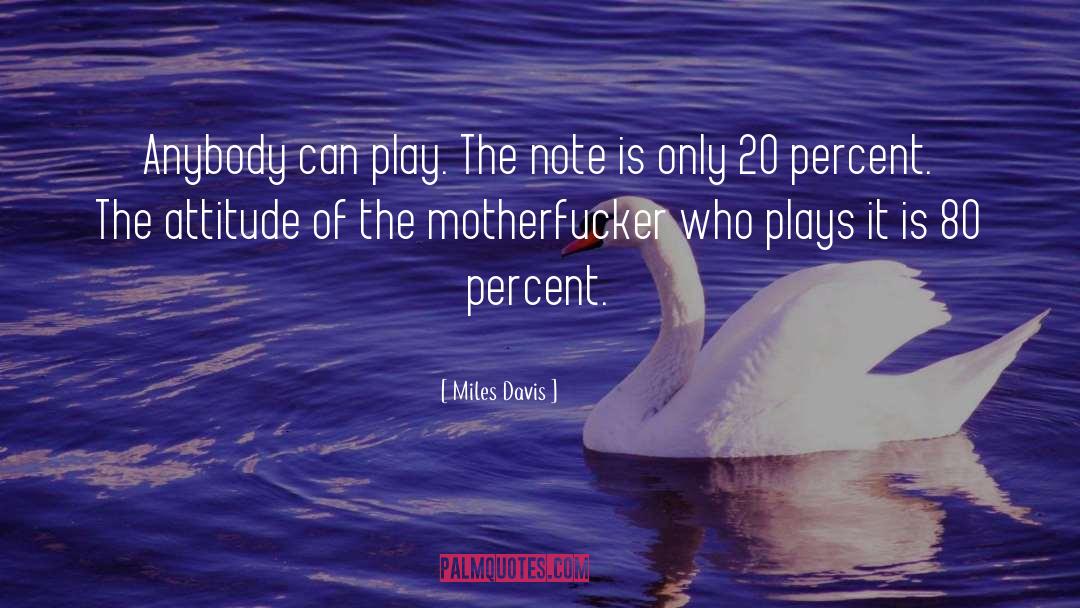 Miles Davis Quotes: Anybody can play. The note