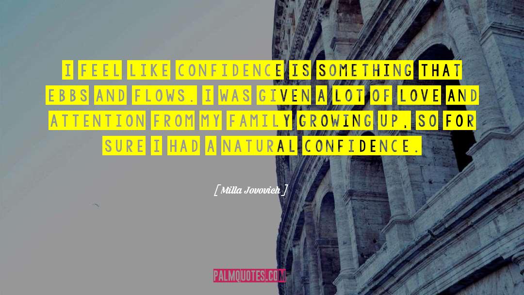 Milla Jovovich Quotes: I feel like confidence is