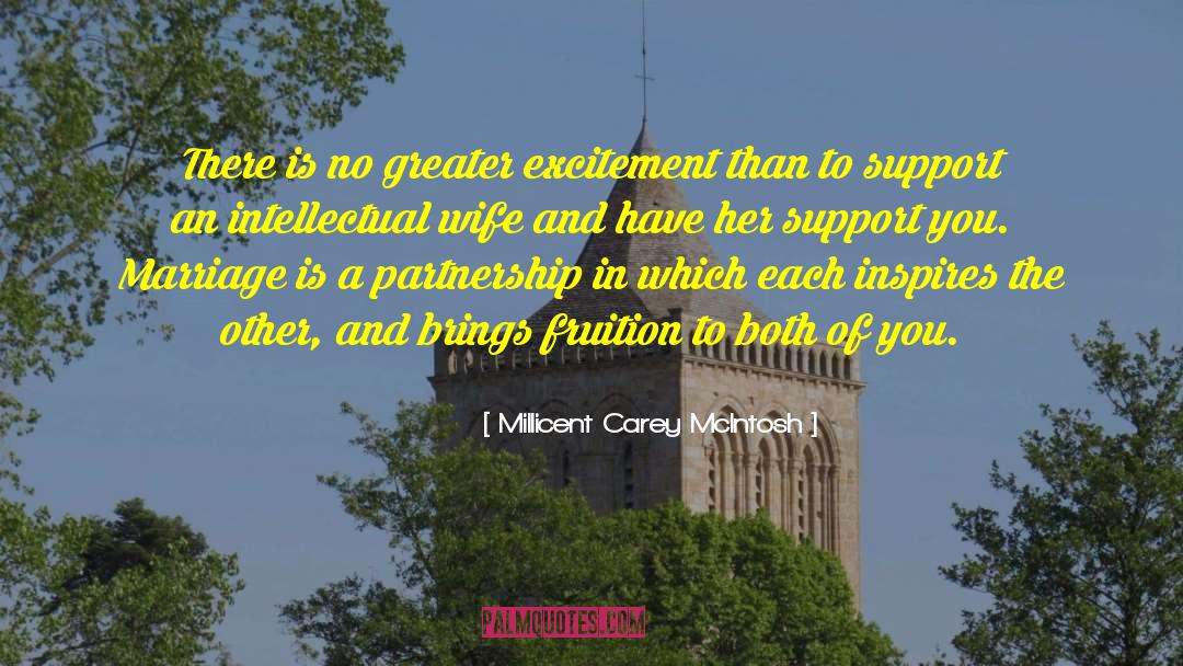 Millicent Carey McIntosh Quotes: There is no greater excitement