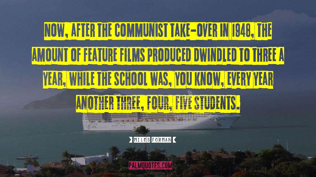 Milos Forman Quotes: Now, after the communist take-over