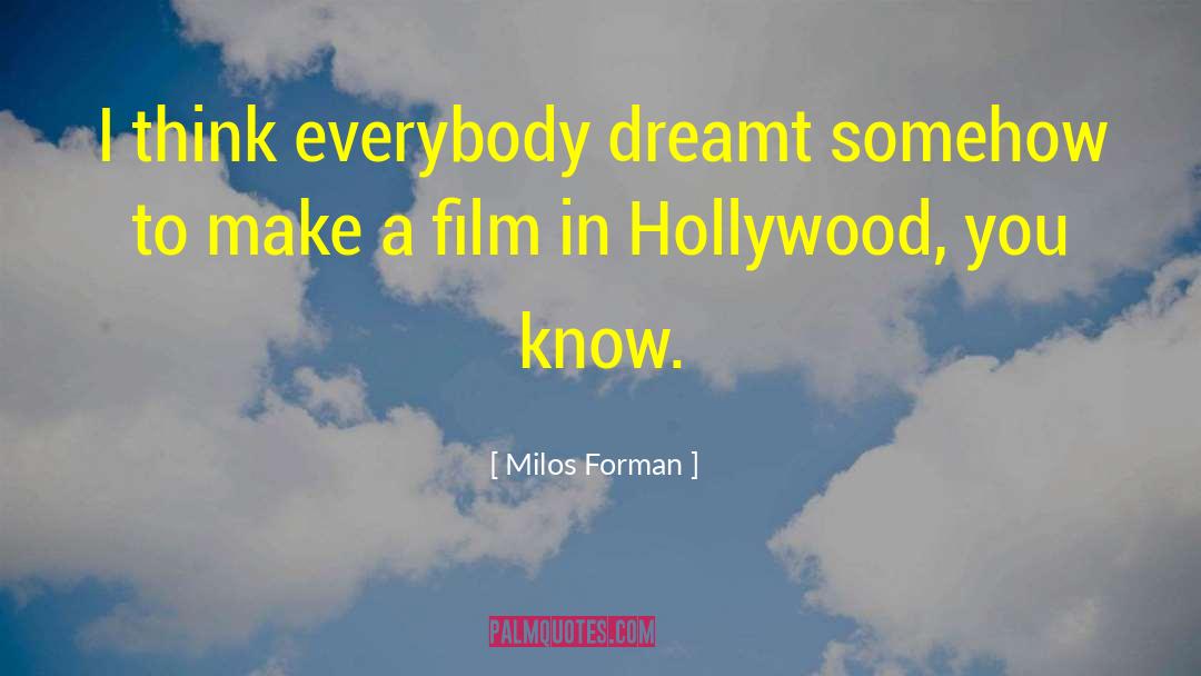 Milos Forman Quotes: I think everybody dreamt somehow