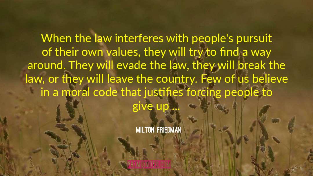 Milton Friedman Quotes: When the law interferes with