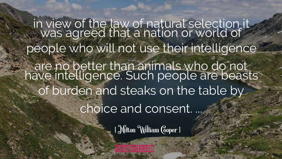 Milton William Cooper Quotes: in view of the law