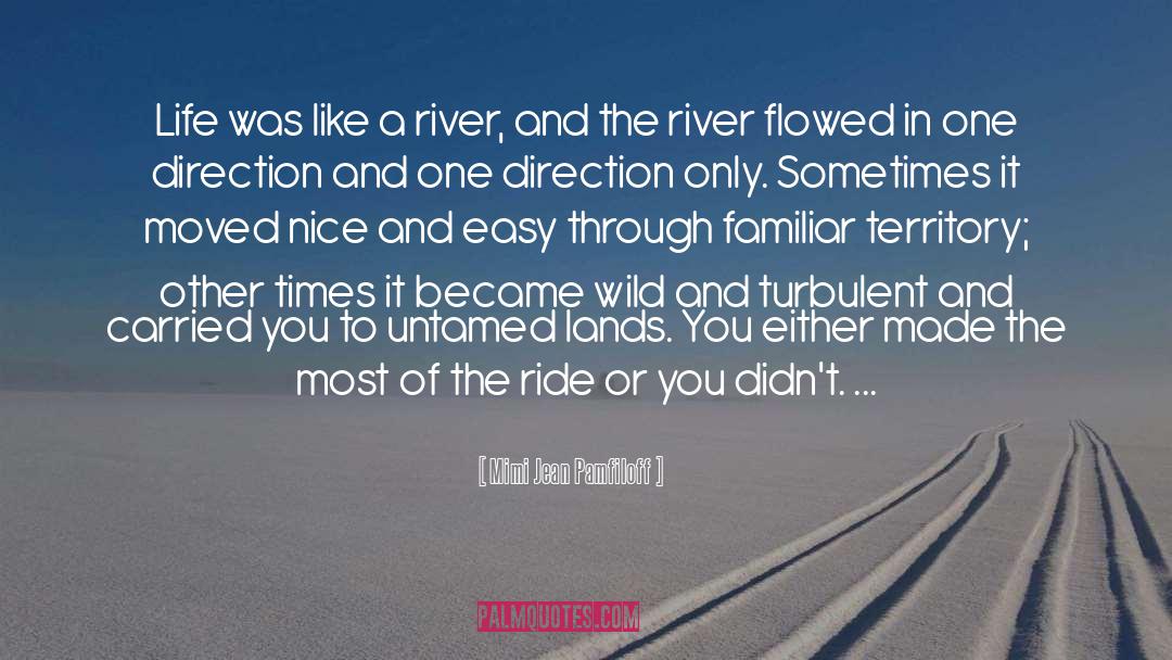 Mimi Jean Pamfiloff Quotes: Life was like a river,