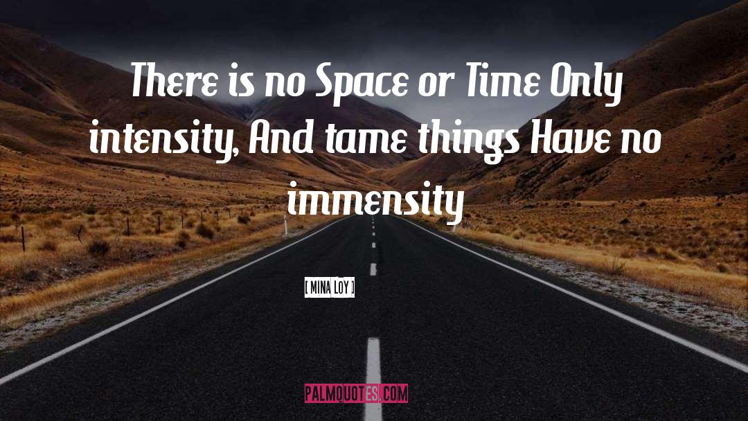 Mina Loy Quotes: There is no Space or